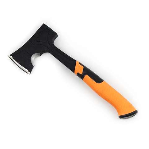 Outdoor Multi-functional Tool Survival Camping Steel Hatchet Portable TPR Rubber Handle Hammer Axe