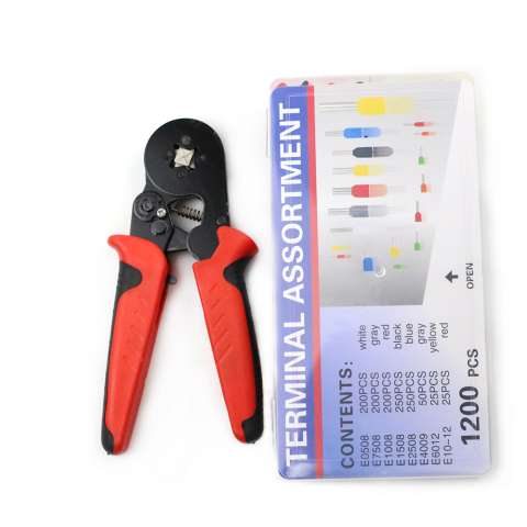 Copper Cable Tube Cord Crimp Tool Terminal Crimping Pliers Set With 1200 Pcs Terminal Assortment